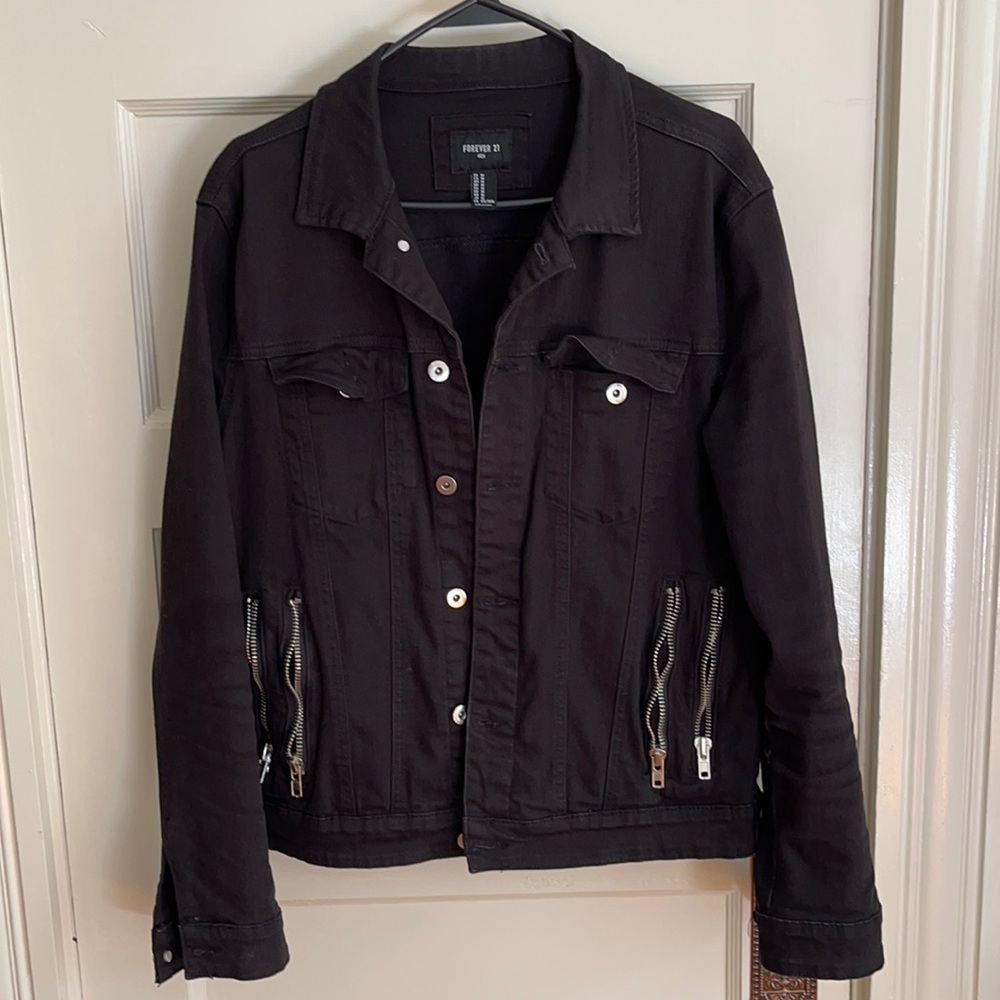 Forever 21 Denim Moto Jacket